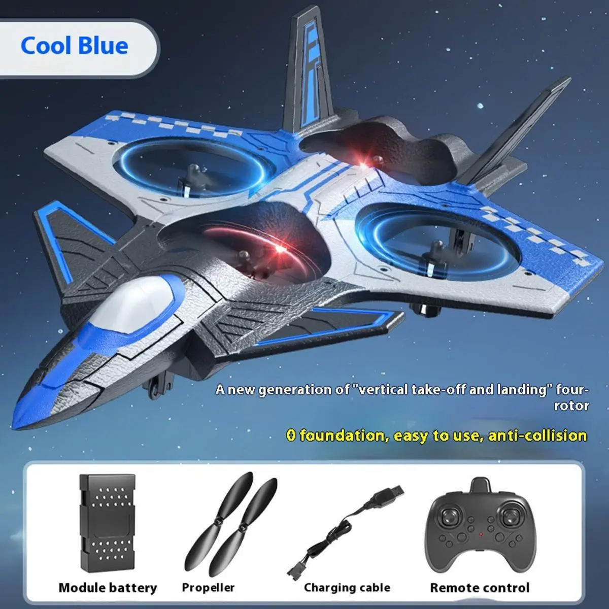 TheSevenStar 360 degree Air Roll Remote Control Jet Airplane With Led LightsFlying Toy For Adult And Kids
