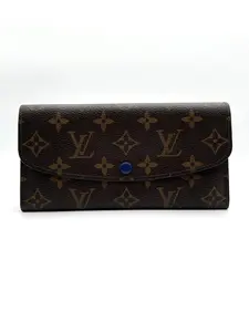 Pre-owned Louis Vuitton COATED CANVAS WALLET EMILLIE LONG MONOGRAM CANVAS