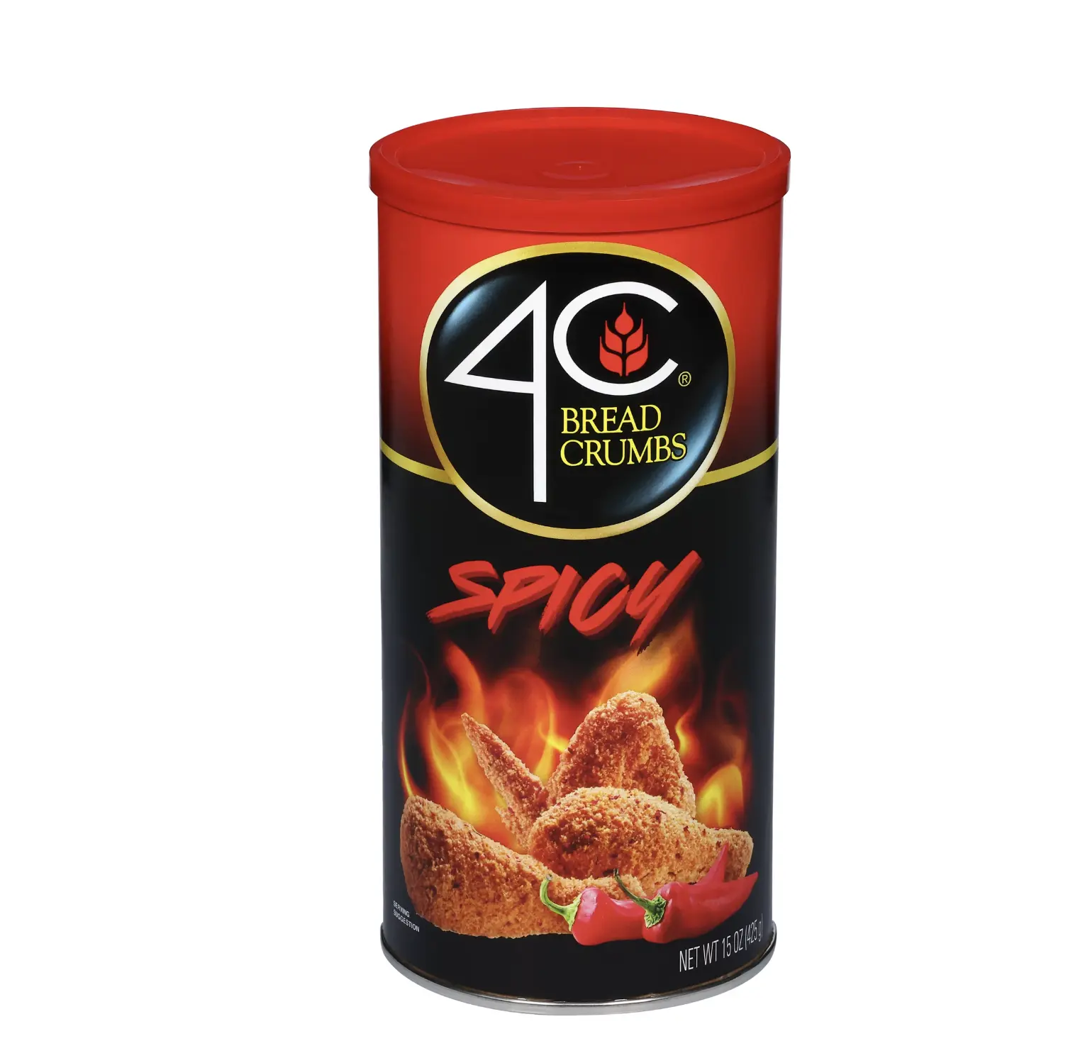 4C Spicy Bread Crumbs - 15 oz Canister for Stuffing & Culinary Use