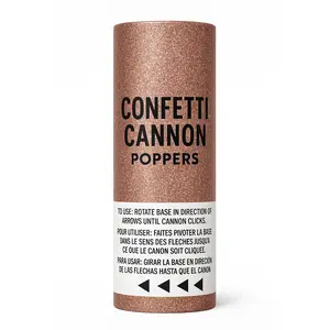 Sweet Sixteen Rose Gold Confetti Poppers - 3 Pack