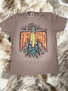 Free Bird Western Graphic Tee, Comfort Colors Tee, Vintage Graphic Tee
