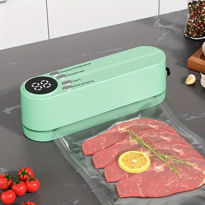 Portable Wireless Vacuum Sealer, USB Rechargeable Automatic Food Sealer, Food Preservation Machine for Kitchen & Outdoor Picnic