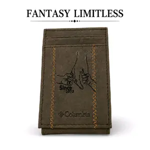 Custom Men's Wallet, Personalized Leather Card Holder for Daily Use (Slim, Multi-Pocket Design)