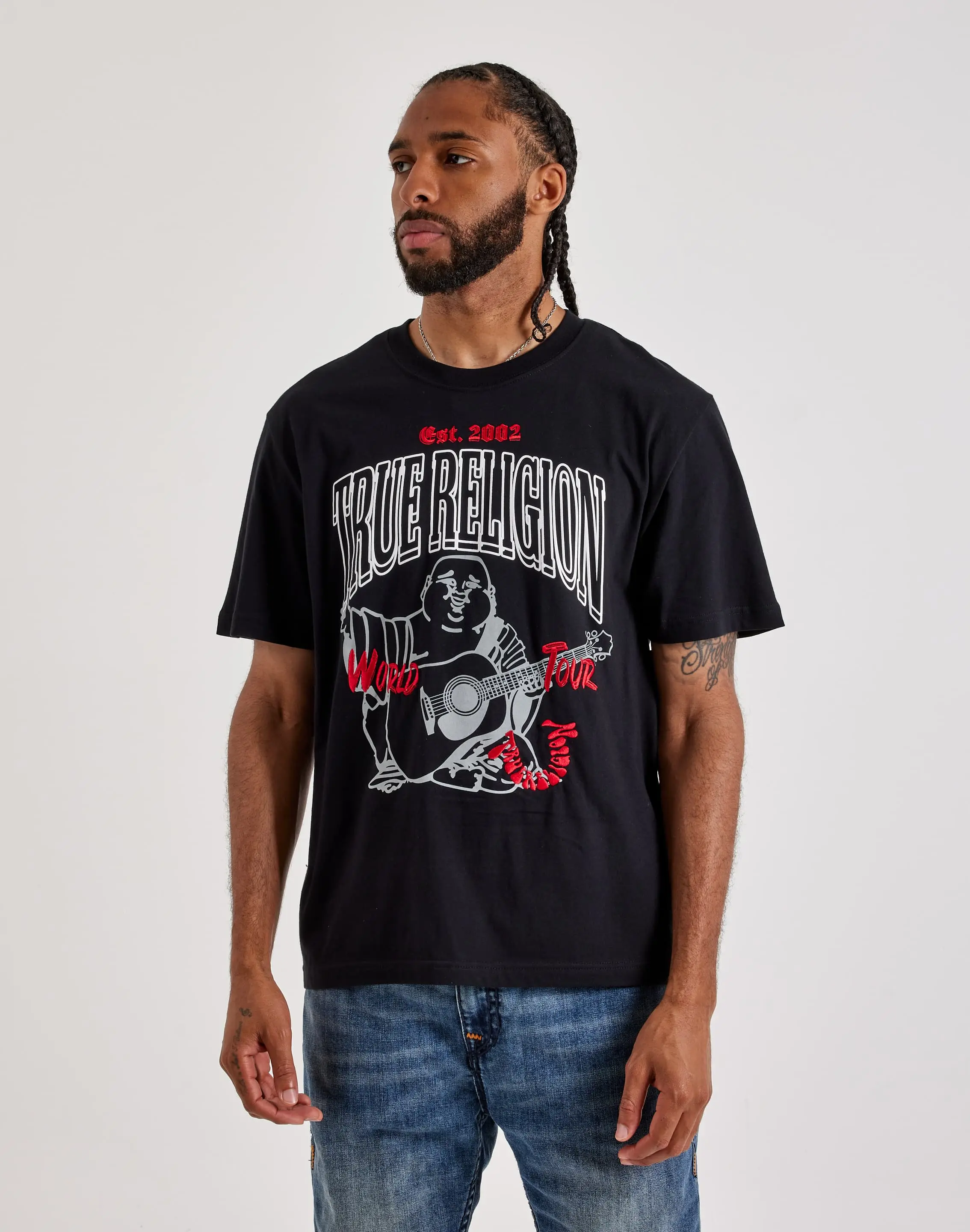 Mens True Religion World Tour Graphic T-Shirt