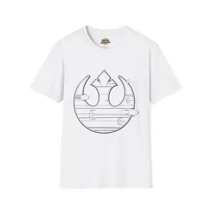 Rebel Alliance Symbol Shirt Minimalist Space Graphic Tee Sci Fi Inspired Shirt Galaxy Fan Gift Orange Vintage Style Unisex Tee