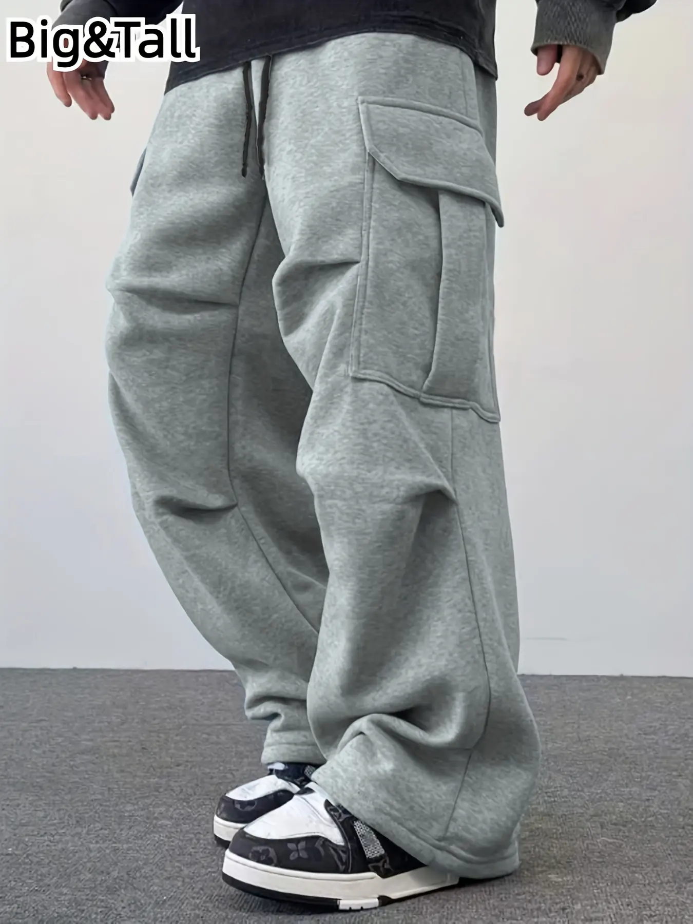 Men's Heavy-Duty Plus Size Cargo Pants (2XL–6XL) – Loose-Fit Work