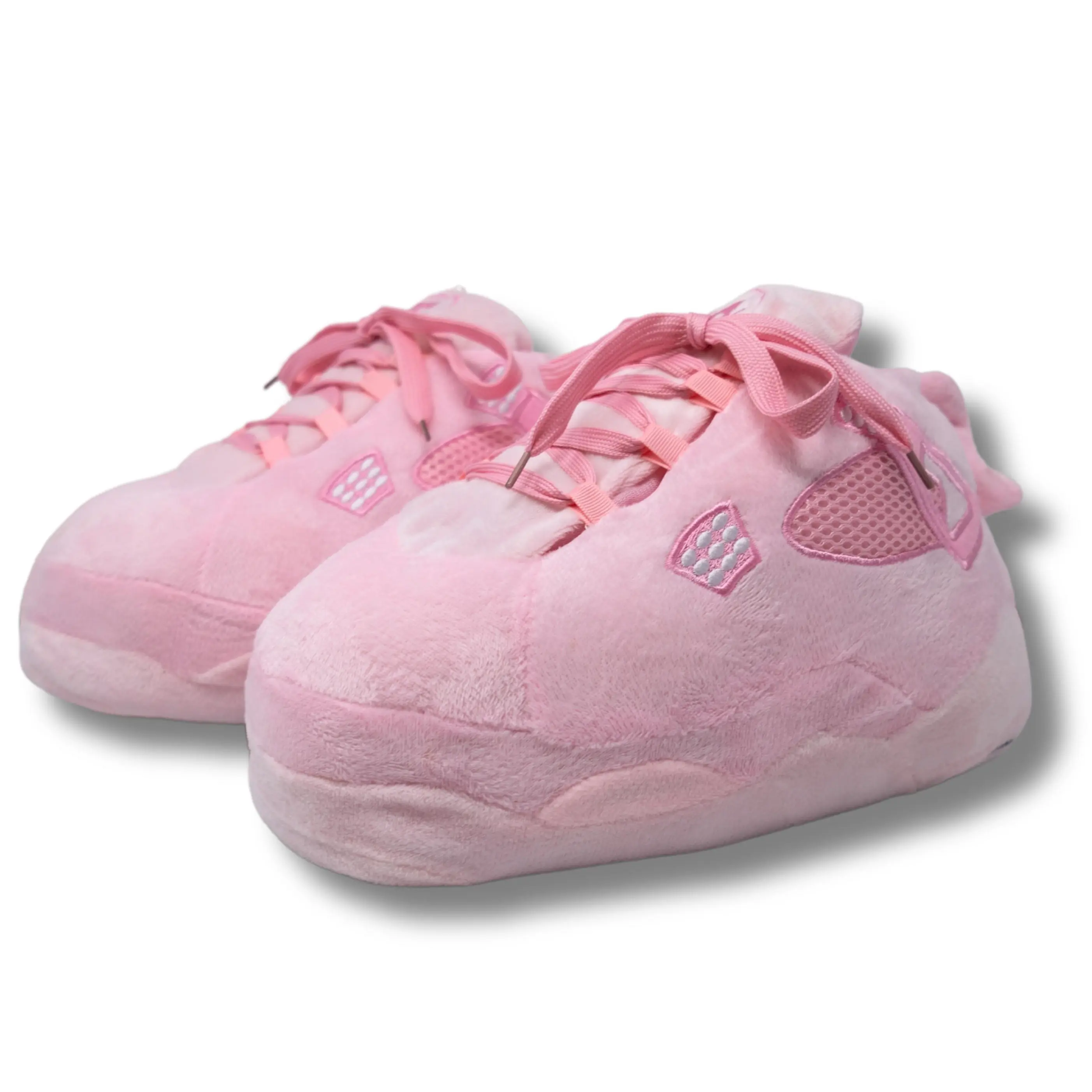 Plush Kickz PK4's - Pink Collection Sneaker Slippers For Indoors & Outdoors Footwear Shoe Comfort Slide Home Soft Perfect Gift Unisex Yellow Red Unisex Slipper Comfort Slide house
