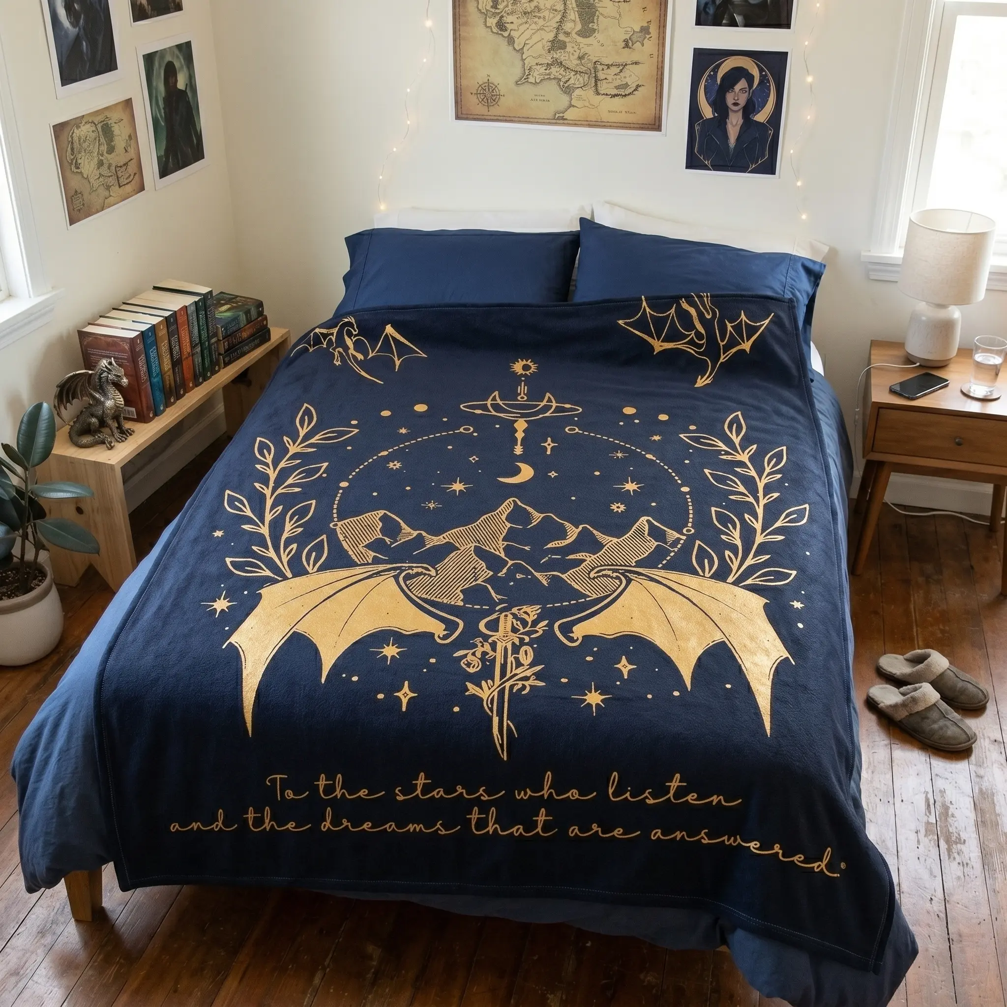 Velaris Blanket, ACOTAR Merch, Book Lovers Woven Blanket Sarah J Maas Velaris Booktok Feyre Rhysand Bookish Blanket ACOTAR Blanket Book Gift