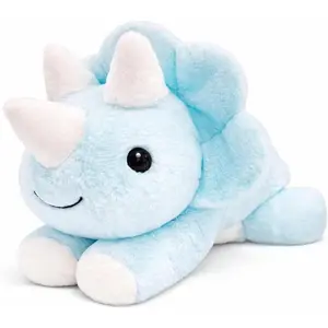24" |         5 Pounds Blue Dinosaur Weighted Stuffed Animals with Unscented Microwavable Heating Pad, Cute Coolable Heatable Weighted Plush Warm Gift for Kids & Adults