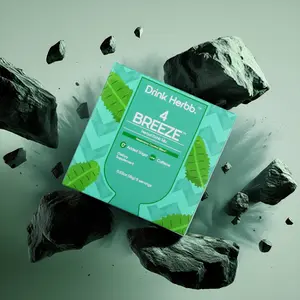 Drink Herbb 4 Breeze Blend Herbal Drink Mix for Lung Wellness and Mucus Detox - Spearmint, Honeysuckle, Monk Fruit & White Tea - 9 Servings