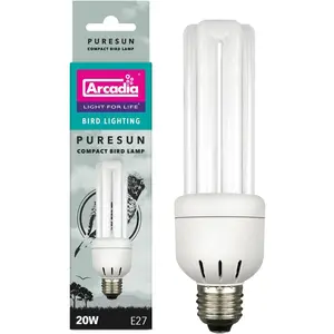 20W 2.4% UVB Full Spectrum UV Light Bulbs for Bird Lamps, Suitable for Indoor Habitats & Aviaries, Long Lasting High CRI Easy to Use Avian Illumination