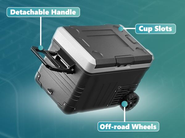 EUHOMY 12V Refrigerator (24/37/53Quart /23L/35L/50L) supports 12V/24V DC & 110-240V AC. Portable with -4°F~68°F range, it features wheels, 2 baskets, and large cooling zone. Ideal for RVs, travel, Truck, Boat EUHOMY 12V Refrigerator (24/37/53Quart /23L/35L/50L) supports 12V/24V DC & 110-240V AC. Portable with -4°F~68°F range, it features wheels, 2 baskets, and large cooling zone. Ideal for RVs, travel, Truck, Boat