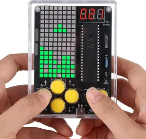 DIY 7-in-1 Game Soldering Practice Project Kit,  DIY Retro Handheld Game Console with Adjustable Difficulty Levels and Pause Feature, Ideal for STEM Education College High School Soldering Practice