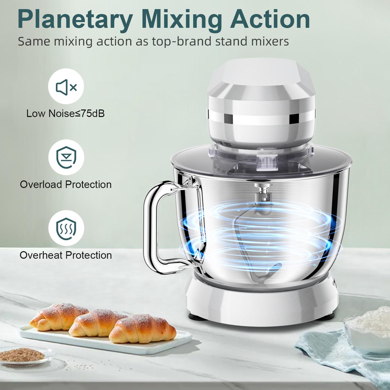 HOWORK Electric Stand Mixer, 10+ Speeds, 6.5 QT Stainless Steel Bowl, Heavy Duty Kitchen Mixer with Dough Hook, Wire Whip & Beater, for Baking & Home Cooking HOWORK Electric Stand Mixer, 10+ Speeds, 6.5 QT Stainless Steel Bowl, Heavy Duty Kitchen Mixer with Dough Hook, Wire Whip & Beater, for Baking & Home Cooking