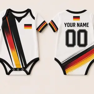 Personalized Germany Baby Bodysuit, Custom Name Number 10 Soccer Romper, German Flag Football Baby Gift 2026 JJF