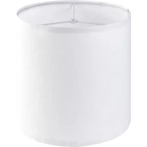 Small Drum White Texture Lampshades Replacement for Table Lamps Pendant Light - 10" Top × 10" Bottom × 10" High (Spider), Required Assembly, Modern for Bedrooms Room Lighting