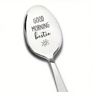 3pcs Gift Your Bestie Something Both Useful & Beautiful: The Carved Spoon For Her Birthday & Coffee .