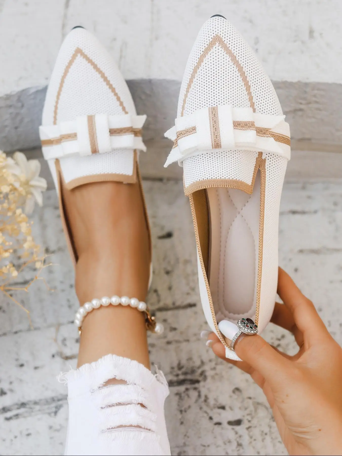 Women's Fashionable Plain Color Ballet Flats, Casual Comfortable Flat Shoes for Daily Wear, Lightweight Breathable Shoes for Women & Girls, Running