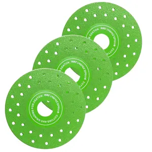 3PCS 4.5" Ultra Thin Diamond Grinding Discs Air Brazed Cutting Blades for Ceramic/Glass/Marble/Granite Angle Grinder Saw Blade Set (3)