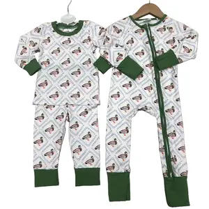 Boy Winter Pajamas Mallard Hunting Winter Sleep Wear Pajamas Set