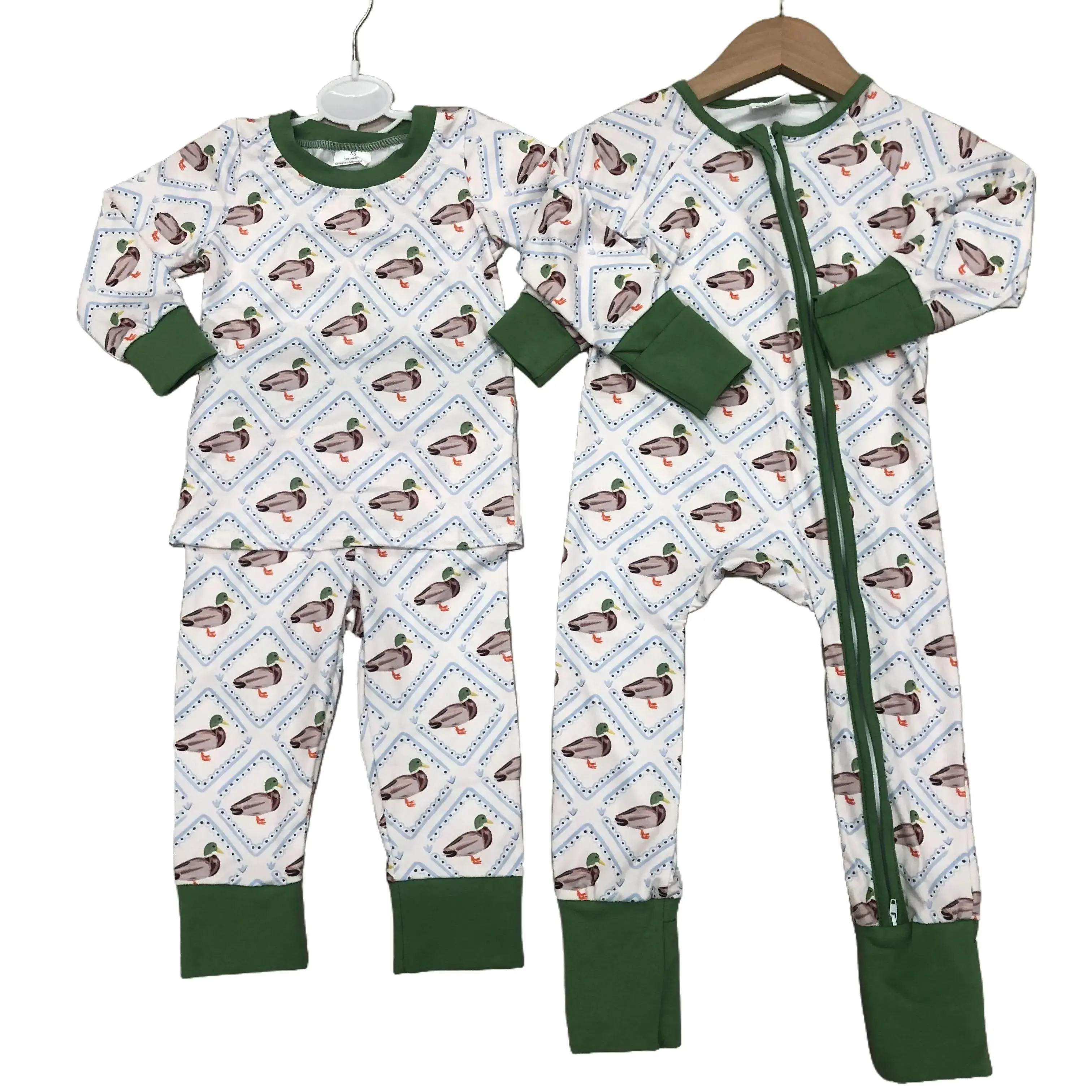 Boy Winter Pajamas Mallard Hunting Winter Sleep Wear Pajamas Set