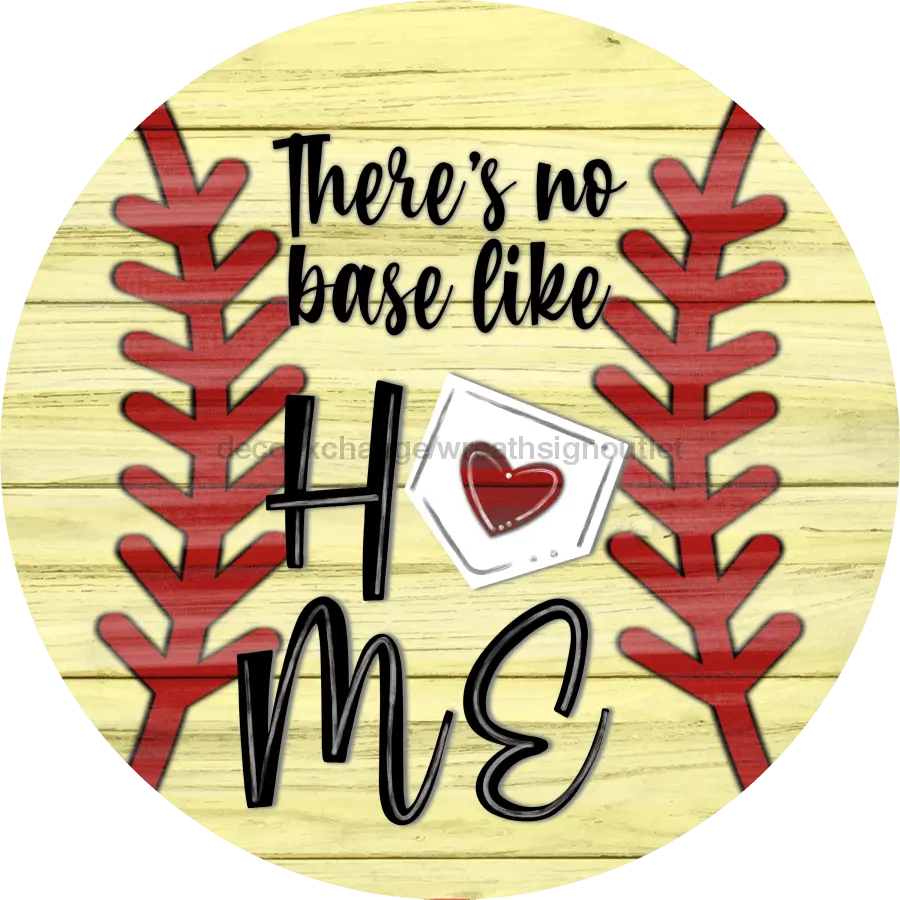 Wreath Sign, Softball Sign, 18" Wood Round Sign, DECOE-634, DecoExchange, Sign For Wreath