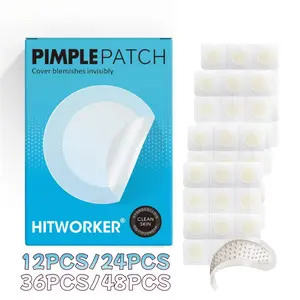 12/24pcs Waterproof Breathable Salicylic Acid Acne Patches, Non-Irritating Facial Care, Suitable for Men and Women, Skin Friendly, Acne Pimple Patch