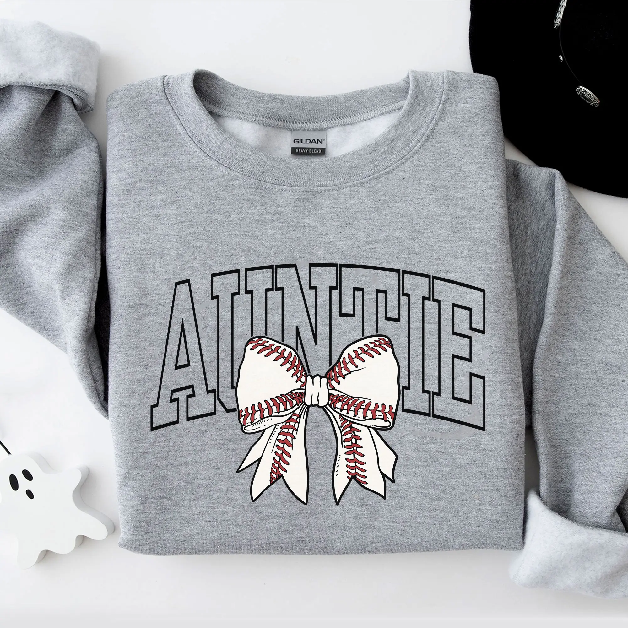 Auntie Baseball Sweatshirt, Baseball Bow Shirt, Sport Aunt Shirt, Aunt Baseball Shirt, Gift for Aunt, Baseball Women Shirt