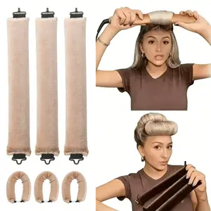 3pcs Hair Styling Tools Set: No-Heat Hair Curler, Convenient Hair Styling Tool, Sponge Hair Curler, Sleep Hair Care Tool, Women Foam Hair Curler, Hair Curler, Back To School Essential, Travel Essential, Women Hair Accessories, Hair Roller. Hair Curling, H