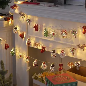 Santa Claus LED String Lights Christmas Lights Iron Art Christmas Decoration Lights Christmas Tree String Lights Giant Halloween Inflatable Grim Reaper home  depot  halloween tacky  christmas Purple Ghost Witch Wreath Decor Halloween Mini Gnomes Ornaments