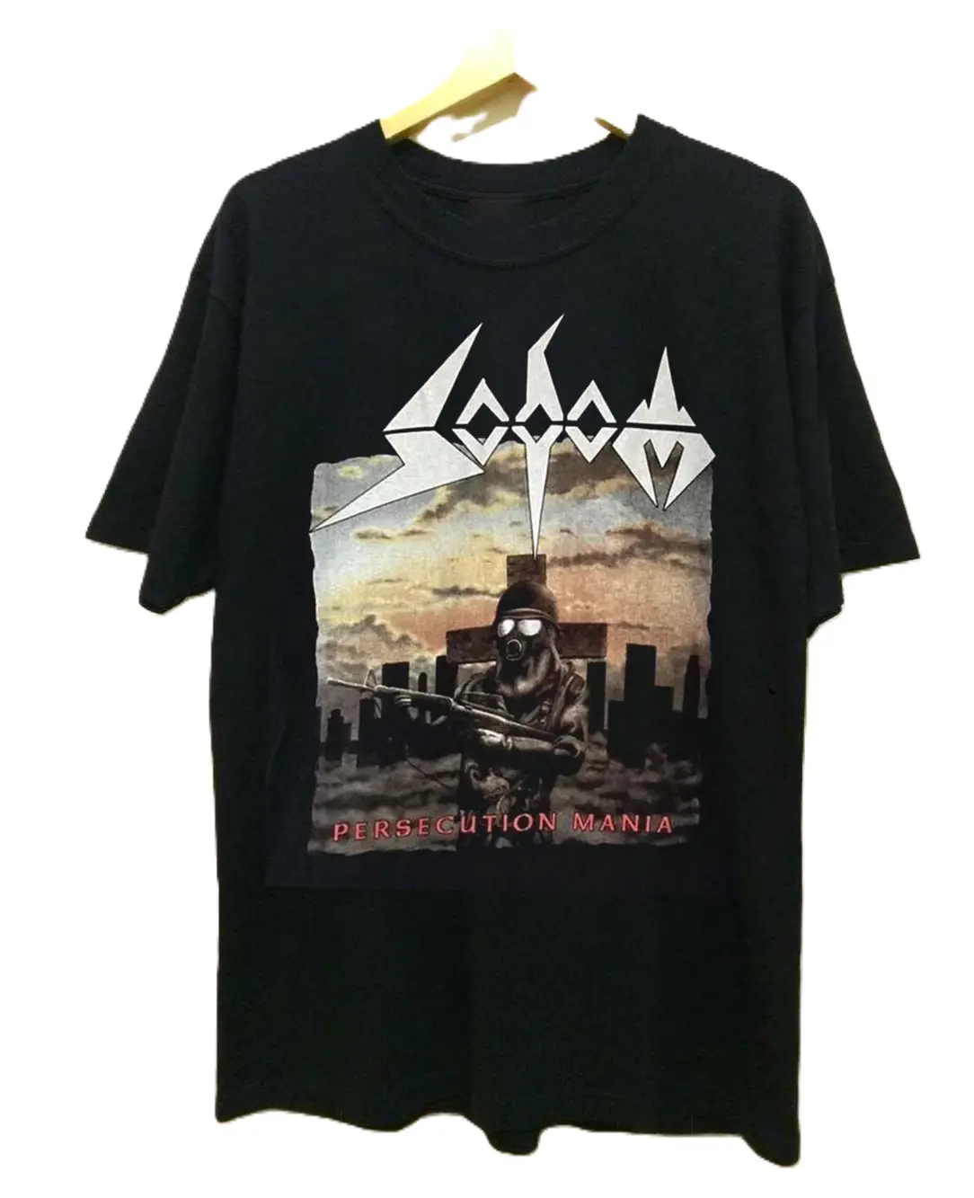 Sodom Band Persecution Mania Adult Black T-Shirt, Gift for Fans Cotton Unisex Men's T-Shirt