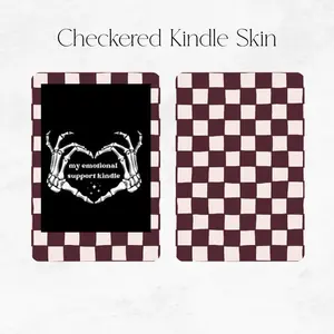Checkered Kindle Skin Sticker | Multiple Sizes | Glossy or Glitter | E-Reader Accessory