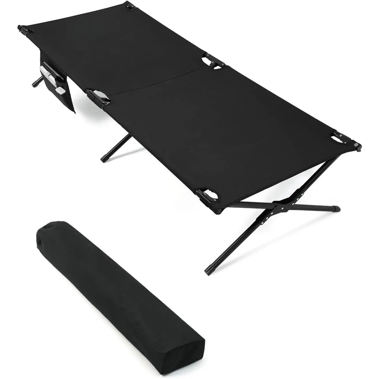 Camping cot, Military cot portable camping cots for sleeping 78.3 "x 28.7" x 14.6 "heavy duty folding bed for adults teen outdoor travel camping tent lounge office support 330 lbs sleepsack sleepingpad silla de