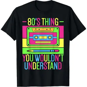 100% Cotton 80s Outfit 1980s Fashion 80 Theme Party 80s Costume Eighties T-Shirt