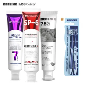 【live only】CEELIKE | MSDRWIKEY 4-Pack Toothpaste Set - 3 Toothpastes & 1 Soft Bristle Criss-Cross Toothbrush , Complete oral cleaning and long-lasting fresh breath