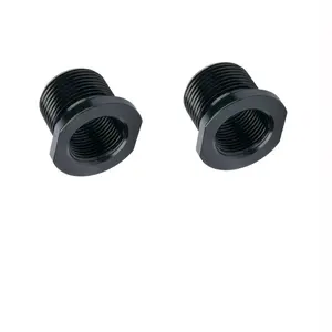 2 Pack 1/2 X 28 to 5/8 X 24 Thread Converter with Crush Washer, Ideal for Plumbing and DIY, Aluminum Fuel Filter Adapter Fittings