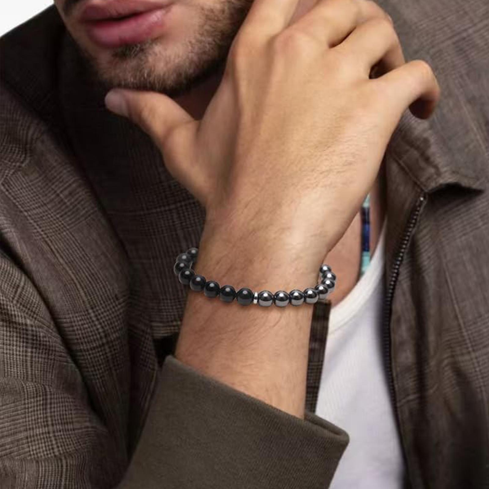 Lucky Bracelet 4-bead Set, Color-Placed Beaded Crystal Bracelet, Natural Yellow Crystal, Malachite, Fortune Charm Bracelet is very beautiful