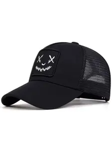 Unisex Xx Smile Baseball Cap, Graphic Trucker Hat, Adjustable Outdoor Sun Protection Hat, Casual Fitted Woven Fabric, Spring & Fall Travel Beach Vacation, Adjustable Snapback Cap
