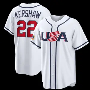 USA Baseball #22 2026 World Baseball Classic Home Stadium Jersey - White, Baseball Fan Apparel