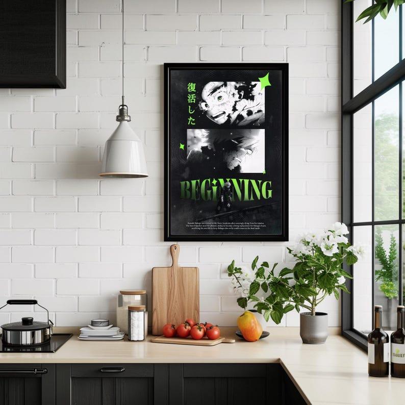 Deku X Bakugo Art Print, My Hero Academia Poster, Anime Fan Gift, No Framed