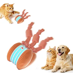 Rechargeable Automatic Motion-Activated Ball Toy for Dogs Interactive Rolling Rope Ball with Random Bouncing Keeps Pets Entertained & Relieves Boredom Safe Chew-Resistant Toy for Small Medium Large Dogs