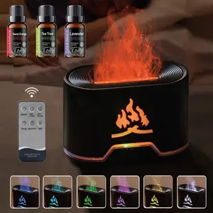300ml Aromatherapy Humidifier with Remote, 7-Color Light & Quiet Operation for Yoga & Focus