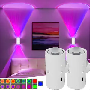 USB rechargeable smart LED night light, motion sensor RGB dimmable wall lamp, magnetic step light for bedroom, hallway, stairs, entryway, ambient lighting for holiday decor