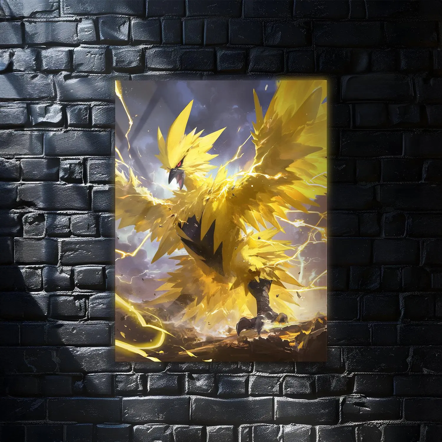 Zapdos Pokemon Anime Wall Art Poster, Modern Wall Art, Anime Gifts, Wall Decor