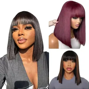Luvme Yaki Straight Ultra Natural Minimalist Undetectable Lace Long Wig With Bangs
