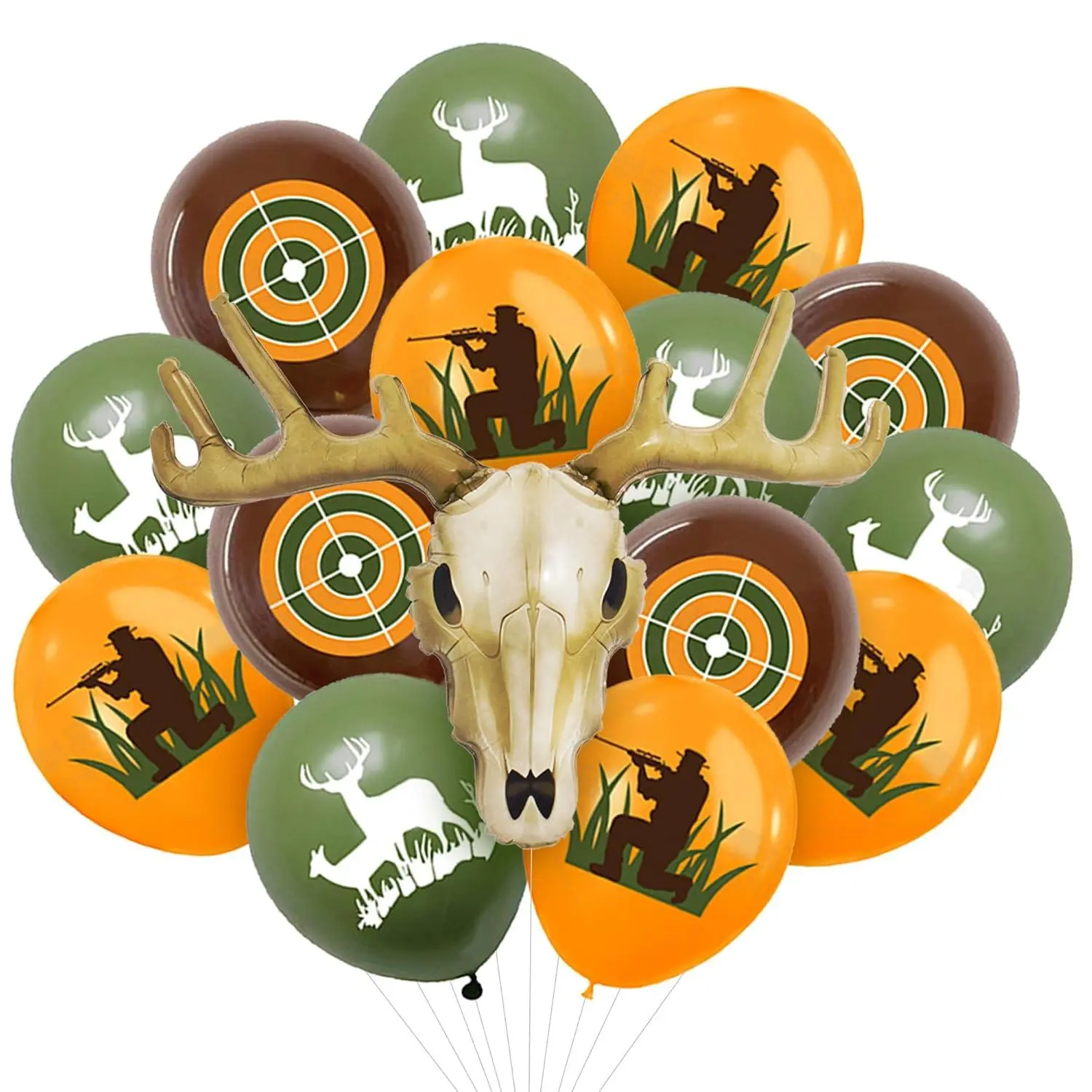 30Pcs Deer Hunting Balloons Arch Garland Kit Forest Hunting Camouflage Themed Balloons Party Decor For Camping Decorations For Classroom Camo Oh Deer Fathers Birthday Party Decorations For Boy Men