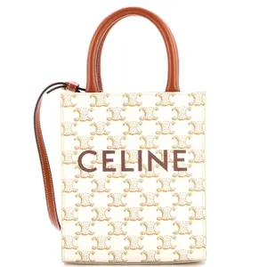 Pre-owned Celine Canvas Coated Top Handle Bags Vertical Cabas Tote Triomphe Coated Canvas Mini by Rebag