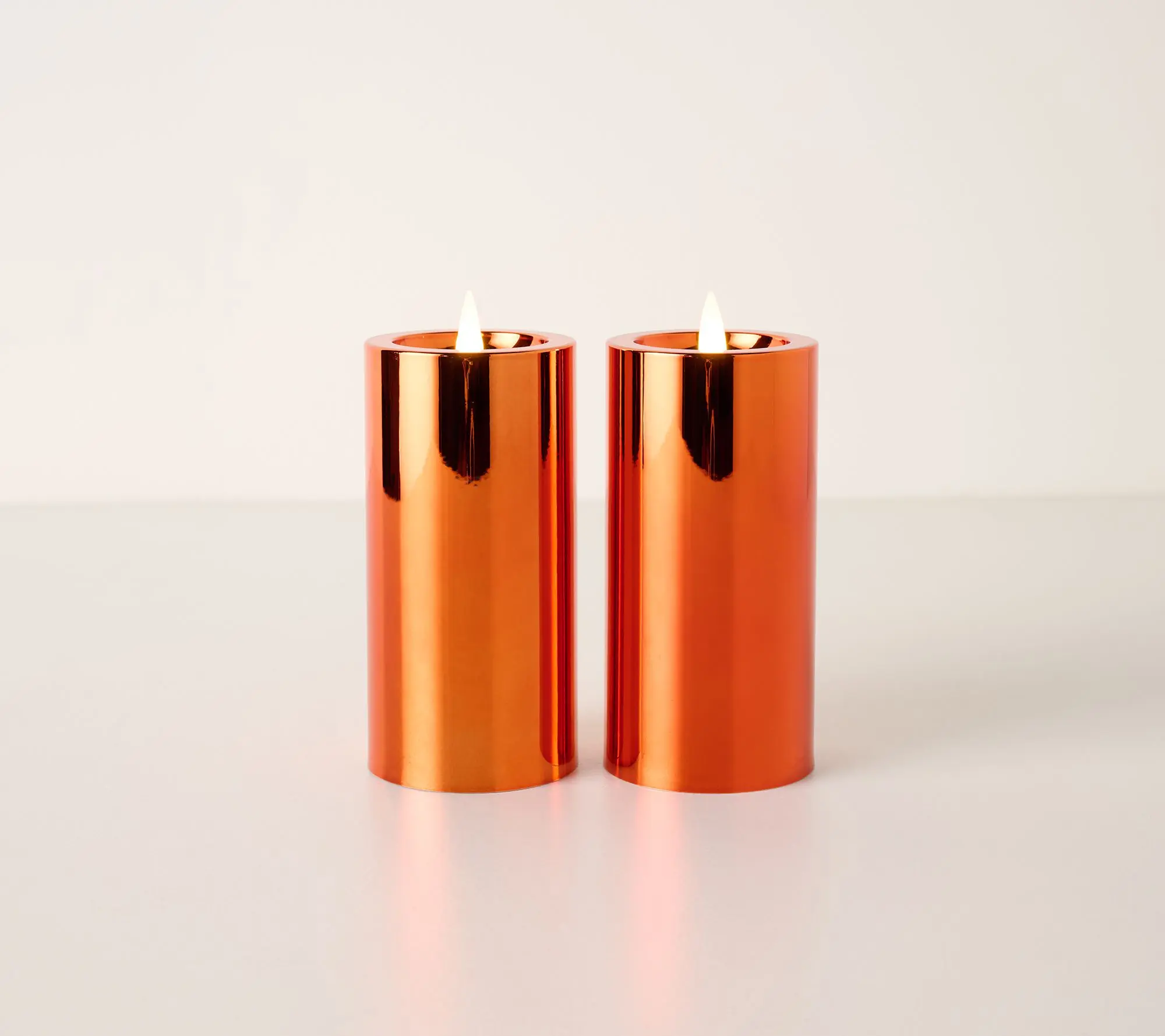 Set of (2) 3x6 Candle Light High Shine Candles by Valerie
