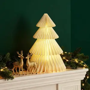 Christmas Party Decorations,  Design, 15 Inch White Large Paper Christma Tree,   Table Centerpiece Christmas Decorations Paper Trees for  Xmas Decor