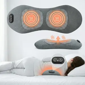 3-in-1 Battery-Powered Waist Massage Pillow - Rechargeable Lumbar Cushion with Heat, Vibration, Ergonomic Back Traction Support for Adults' Lower Back Pain Relief, Sciatica & Muscle Relaxation, Ideal for Car, Home Use